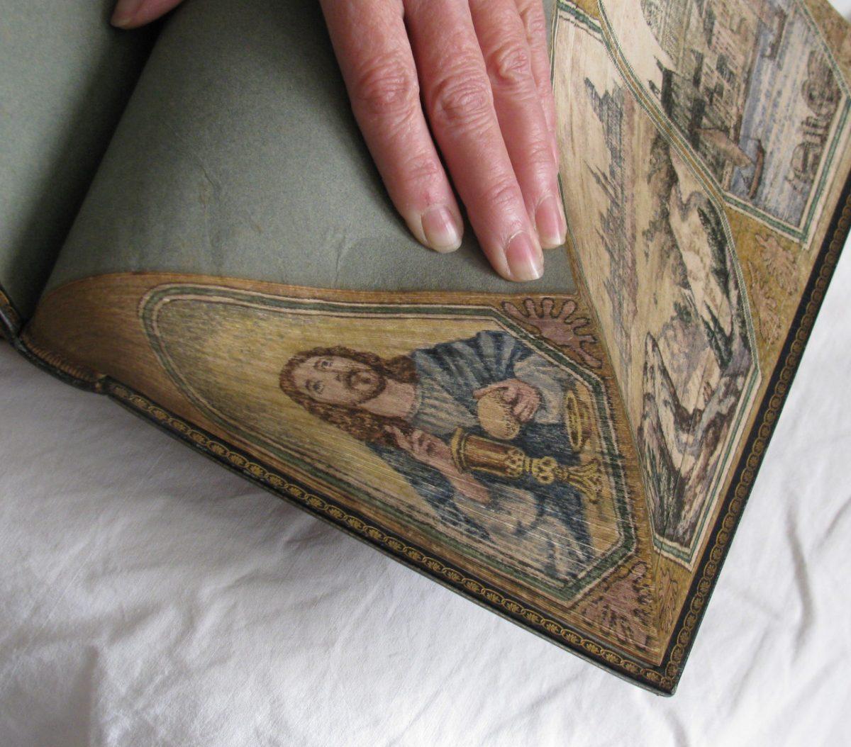 Fore-edge paintings on Bibles are a common commission for Martin Frost. (Foredgefrost)