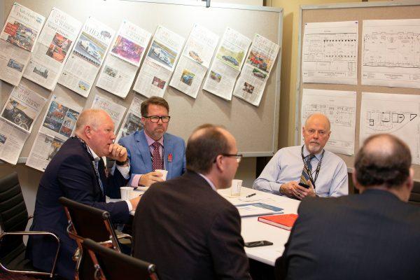 Jason and Larry with Board of CIAS in planning meeting. (Canadian International AutoShow)
