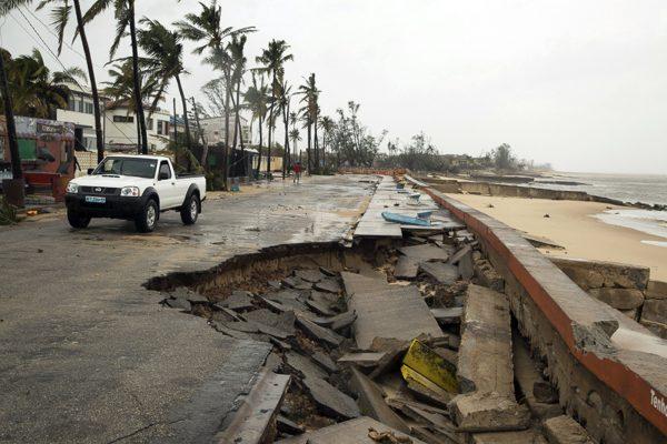 Mozambique's President Filipe Nyusi said that more than 1,000 may have by killed by Cyclone Idai, which many said is the worst in more than 20 years. The cyclone hit on March 14, 2019. (Denis Onyodi/IFRC via AP)