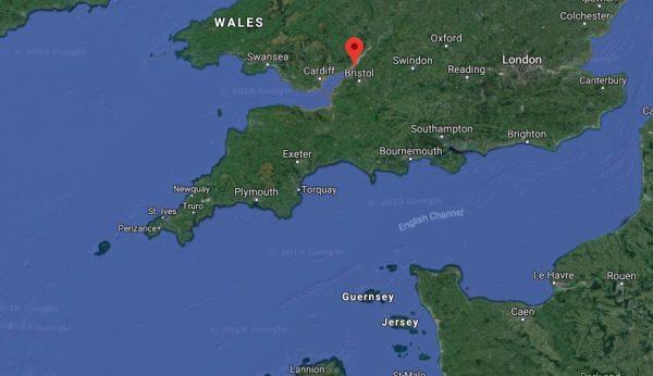The location of the village of Severn Beach in the south of England. (Screenshot/Google maps)