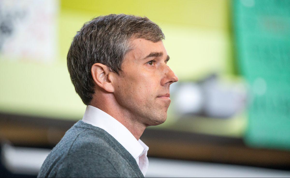 Democratic presidential candidate Robert "Beto" O'Rourke looks on during a meet and greet at Plymouth State College, New Hampshire, on March 20, 2019. (Scott Eisen/Getty Images)