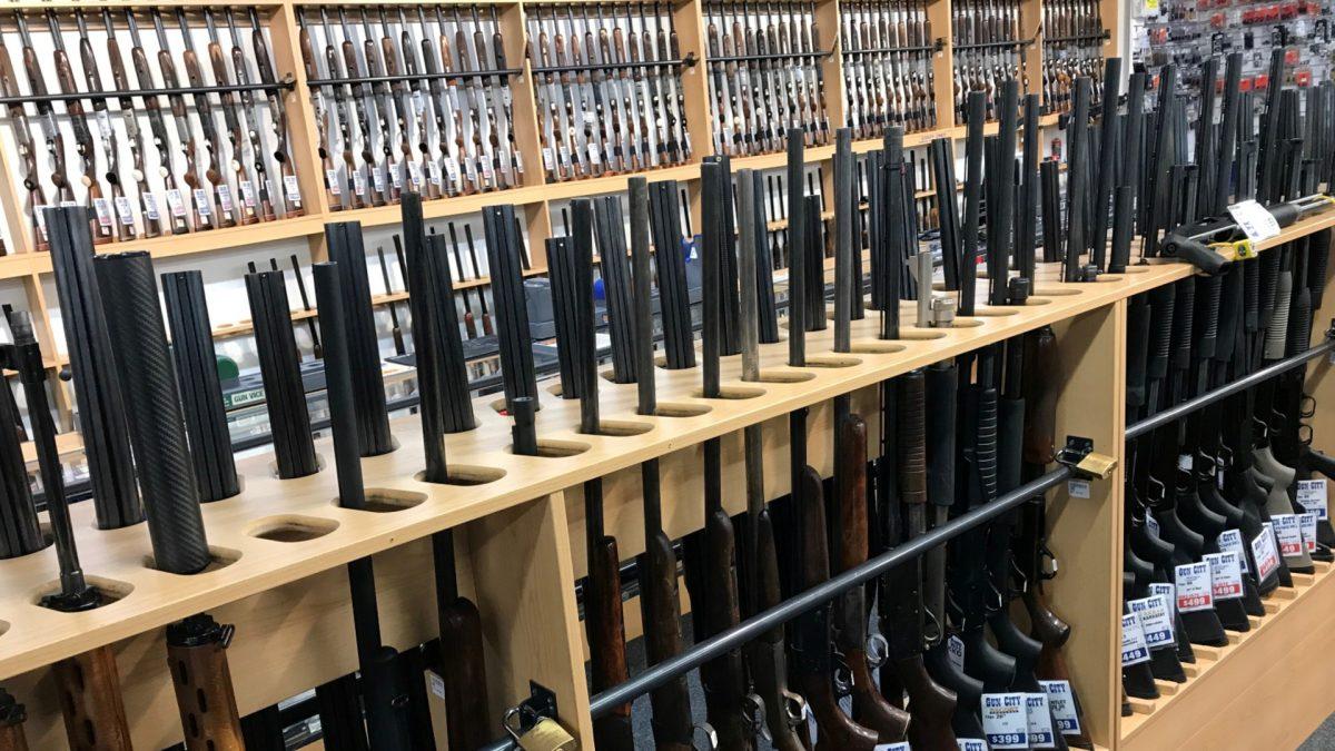 Firearms are displayed at Gun City gunshop in Christchurch, New Zealand, on March 19, 2019. (Jorge Silva/Reuters)