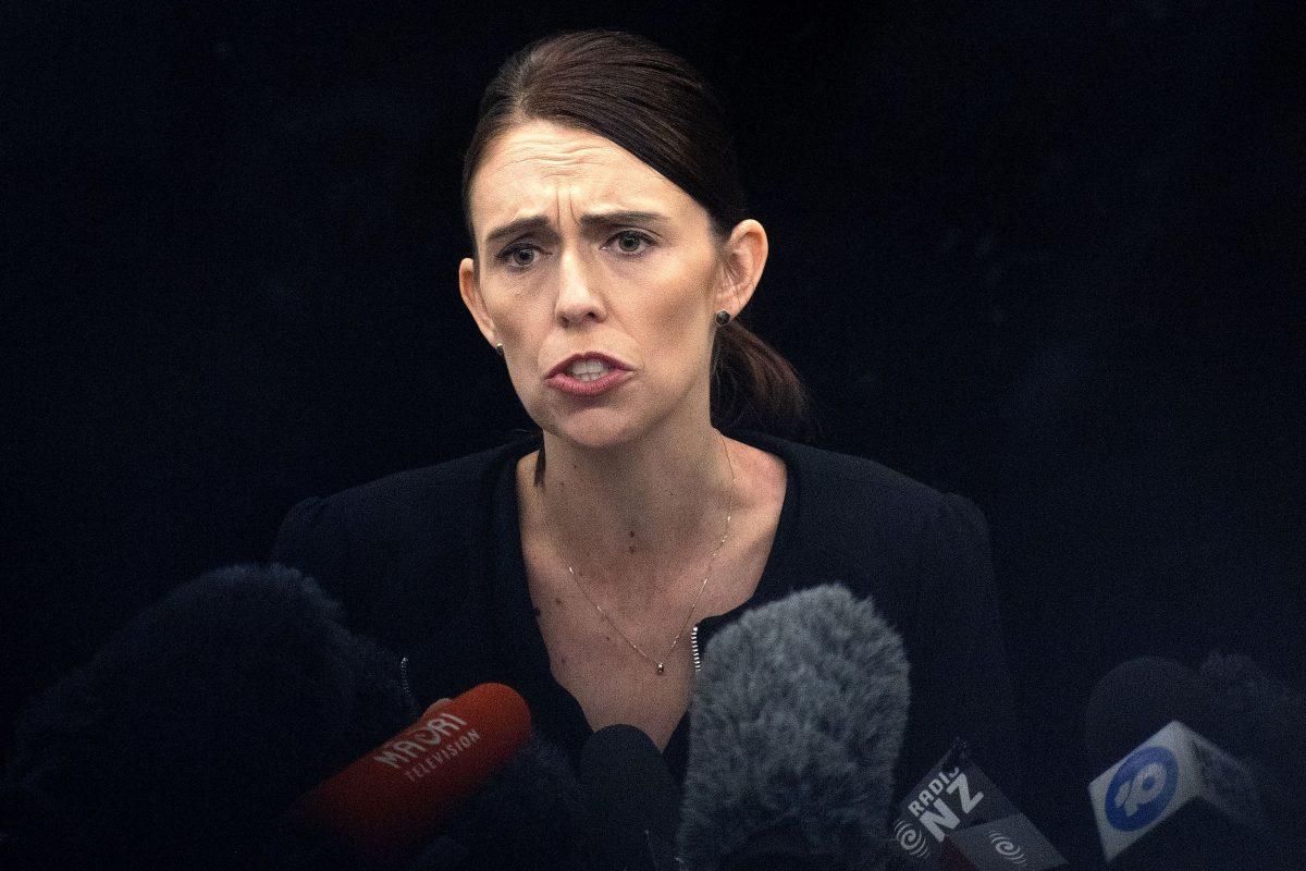 New Zealand Prime Minister Jacinda Ardern speaks to journalists during a press conference at the Justice Precinct in Christchurch on March 20, 2019. (Marty Melville/AFP/Getty Images)