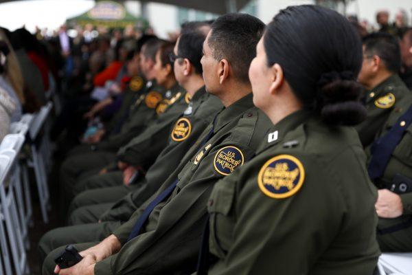 Border Patrol agents at the newly renamed Javier Vega Jr. Border Patrol Checkpoint in Sarita, Texas, on March 20, 2019. (Charlotte Cuthbertson/The Epoch Times)