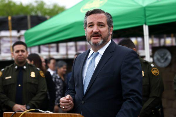 Sen. Ted Cruz (R-Texas) at the newly renamed Javier Vega Jr. Border Patrol Checkpoint in Sarita, Texas, on March 20, 2019. (Charlotte Cuthbertson/The Epoch Times)