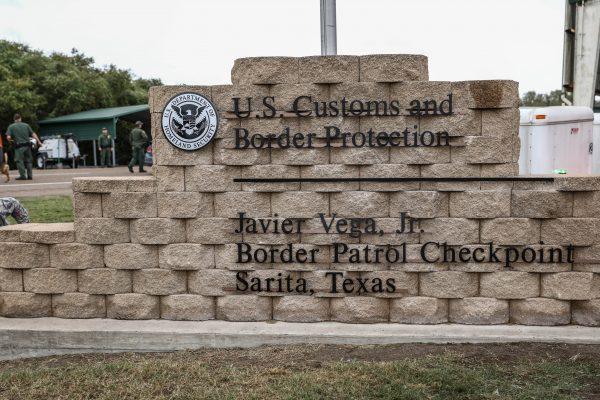 The newly renamed Javier Vega Jr. Border Patrol Checkpoint in Sarita, Texas, on March 20, 2019. (Charlotte Cuthbertson/The Epoch Times)