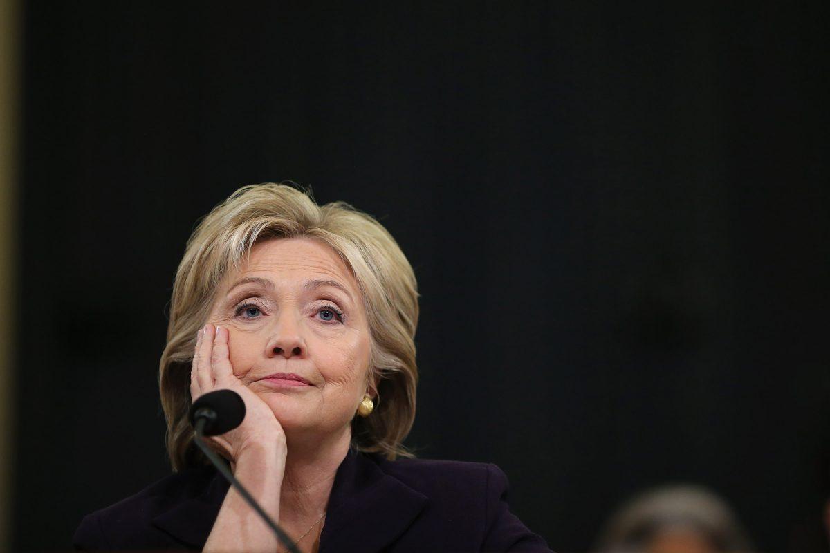 Democratic presidential candidate and former Secretary of State Hillary Clinton testifies before the House Select Committee on Benghazi on Capitol Hill in Washington on Oct. 22, 2015. (Chip Somodevilla/Getty Images)