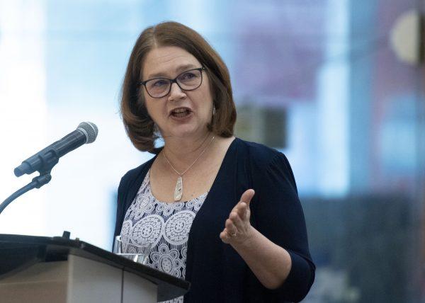 MP Jane Philpott, delivers speaks at an event on March 8, 2019. (The Canadian Press/Justin Tang)