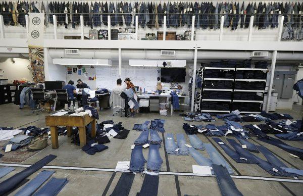Workers at Levi's innovation lab in San Francisco, California, on March 21, 2019. (Jeff Chiu/AP Photo)