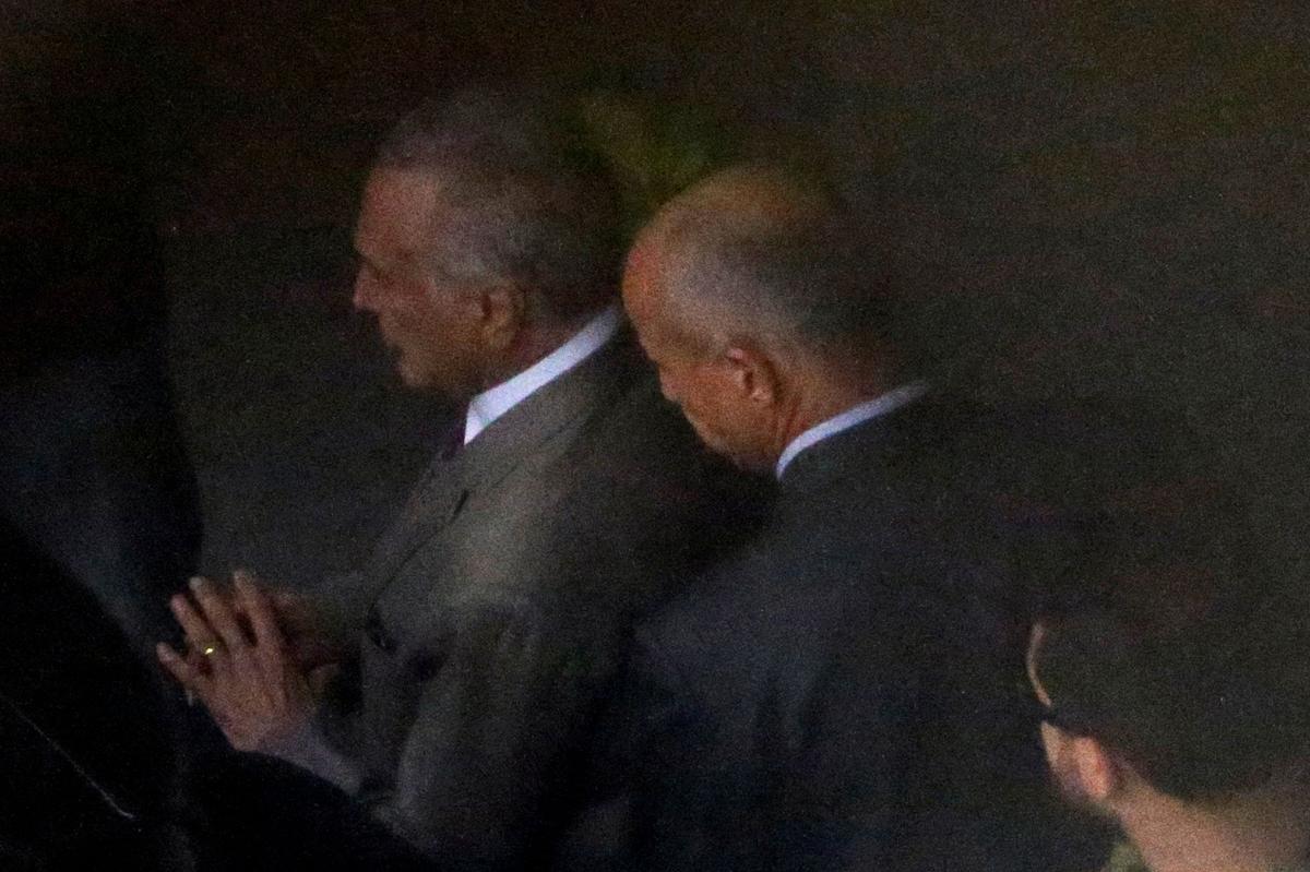 Brazil's former president Michel Temer (L) is seen at Guarulhos airport in Sao Paulo, Brazil March 21, 2019. (Amanda Perobelli/Reuters)