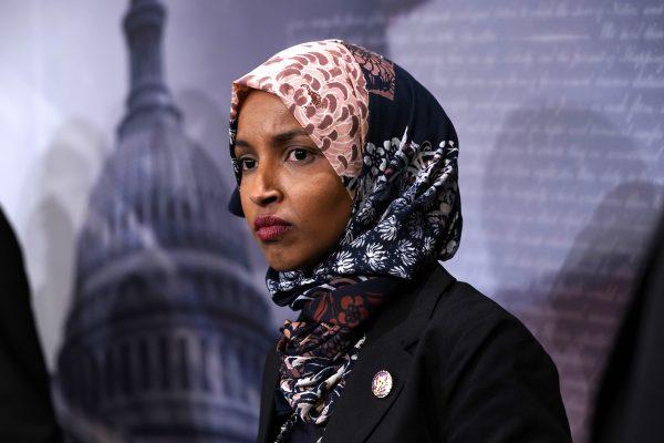 Rep. Ilhan Omar (D-MN) at the Capitol in Washington, on Jan. 10, 2019. (Alex Wong/Getty Images)