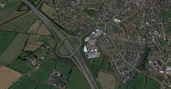 The M5 motorway junction at Clevedon, England. (Screenshot/Googlemaps)