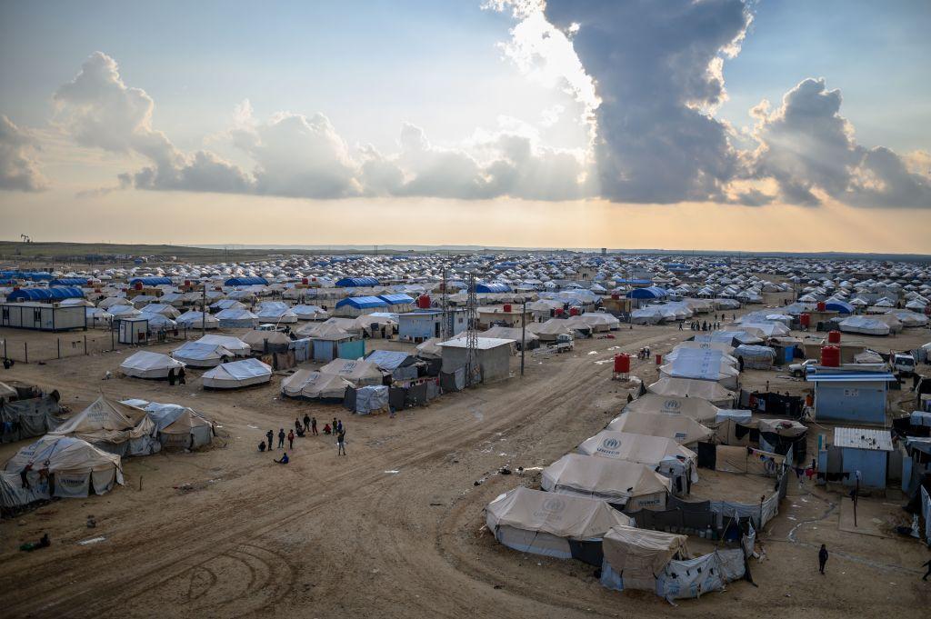 A general view of the al-Hol displaced persons camp is seen in northeastern Syria on Feb. 17, 2019. (Bulent Kilic/AFP/Getty Images)