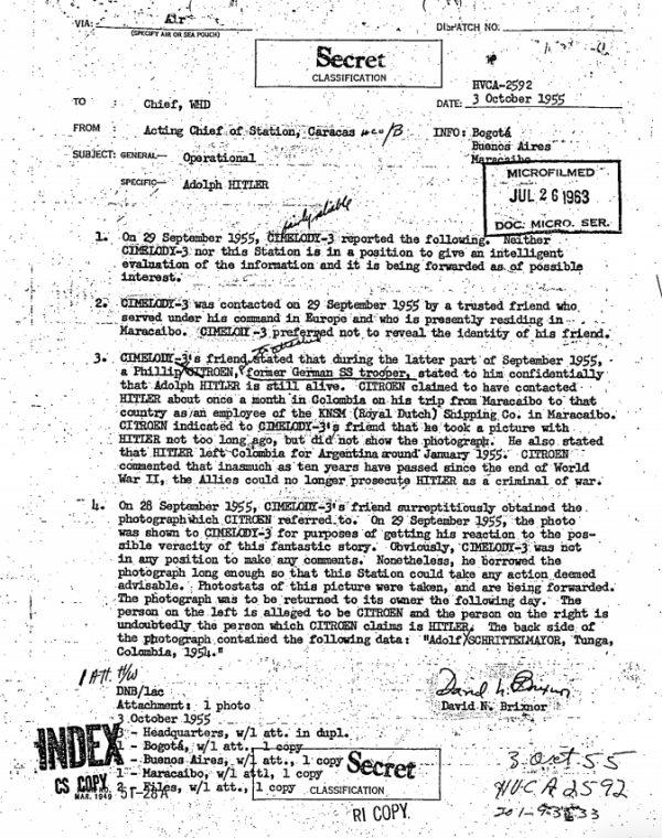 Declassified CIA records on Adolf Hitler. (CIA)