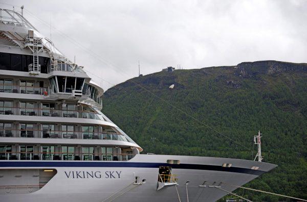 A cruise ship Viking Sky drifts toward land after an engine failure, Hustadvika, Norway, on March 23, 2019. (Frank Einar Vatne/NTB Scanpix/via Reuters)