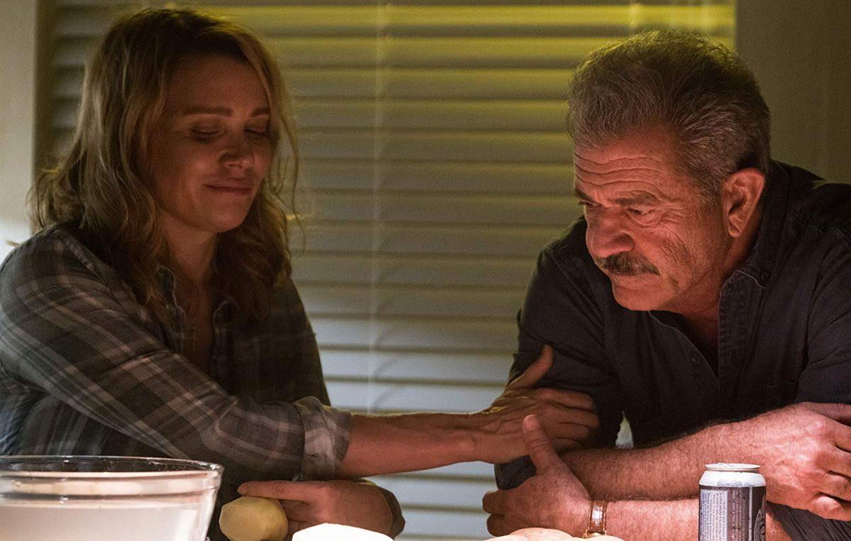 Laurie Holden and Mel Gibson play a married couple in “Dragged Across Concrete.” (Cinestate/Lionsgate)