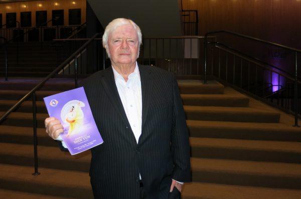 Wally Gribben, a former radio host, attended Shen Yun Performing Arts in Long Beach, Calif. on March 23, 2019. (Michael Ye/The Epoch Times)