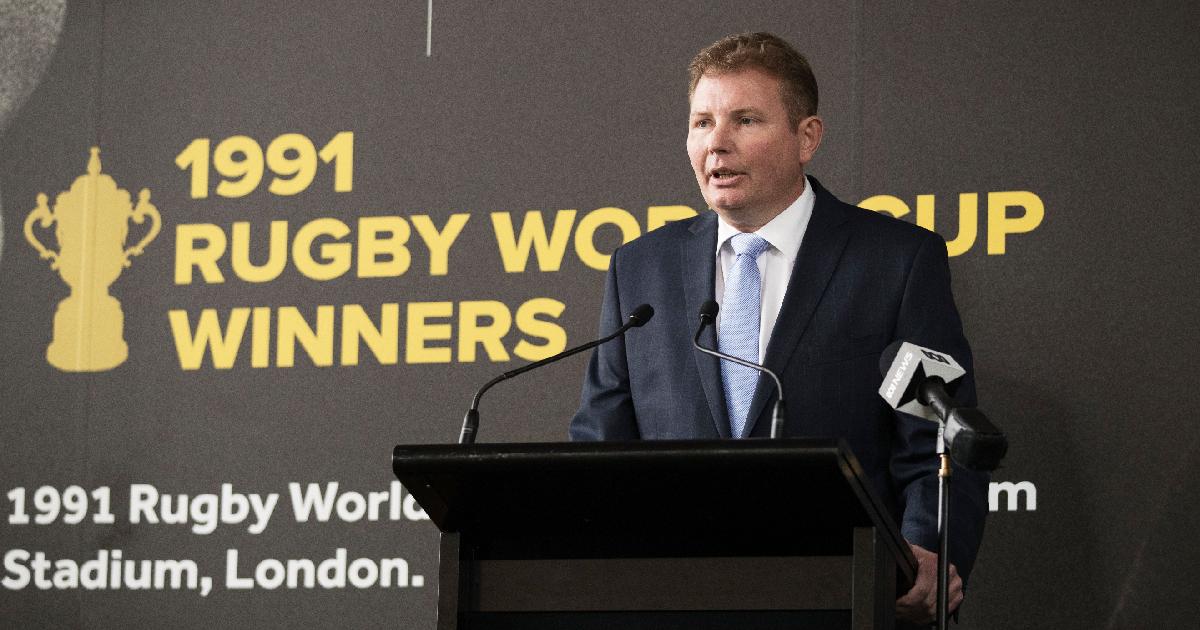 MP Craig Laundy speaks during the opening of the Rugby Australia Building on Oct. 27, 2017 in Sydney, Australia. (Matt King/Getty Images for the ARU)