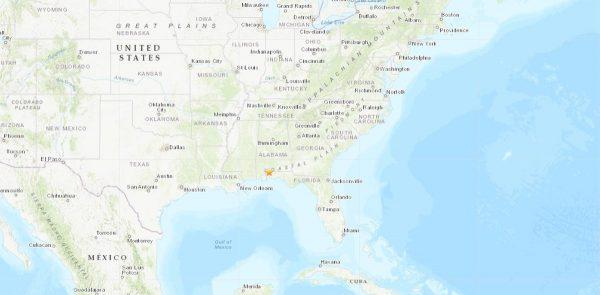 Another small earthquake struck near the border separating Alabama and Florida, according to reports. (USGS)
