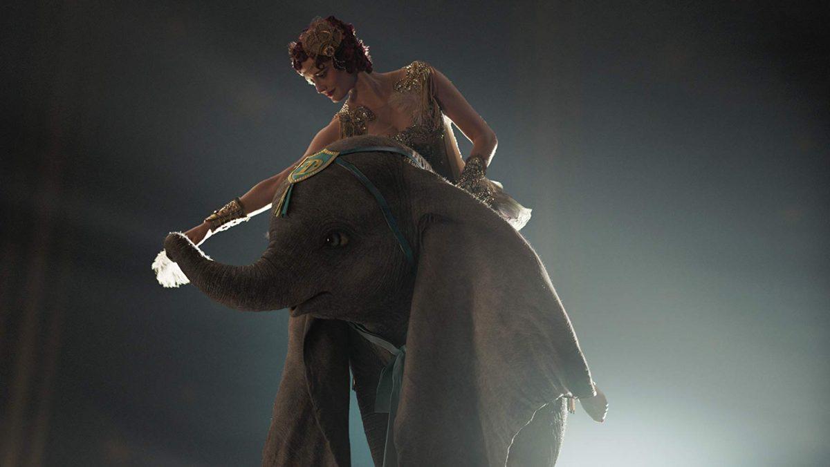 Eva Green rides Dumbo in "Dumbo." (Walt Disney Studios)