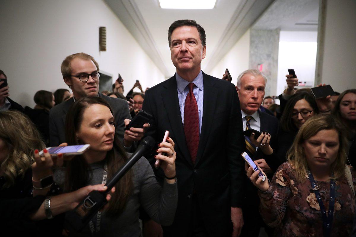 Former FBI director James Comey on Capitol Hill on Dec. 7, 2018. (Chip Somodevilla/Getty Images)