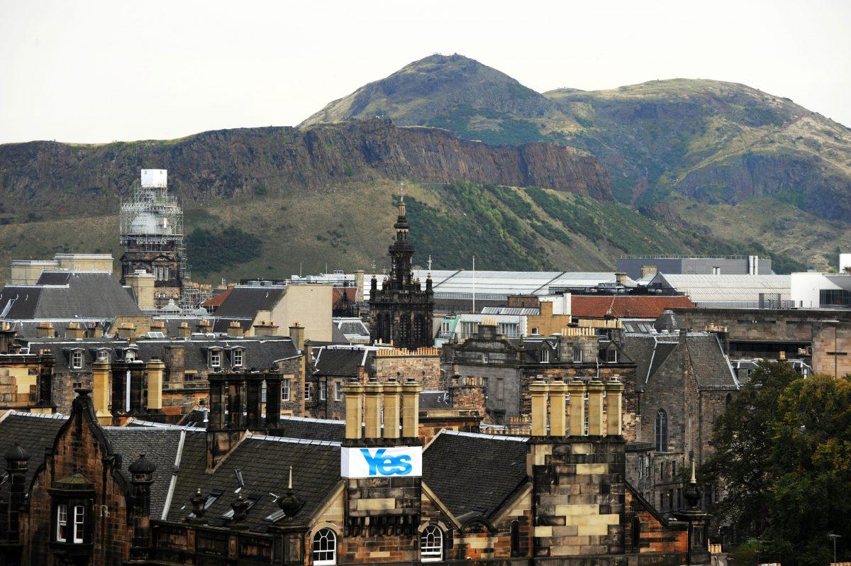 Mountainous Scottish landscape in Edinburgh, on Sept. 9, 2014. (Lesley Martin/AFP/Getty Images)