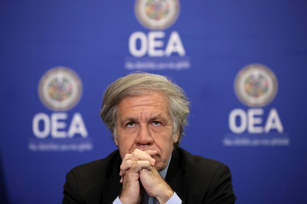 Organization of American States Secretary General Luis Almagro participates in a news conference at the OAS in Washington, on March 20, 2019. (Chip Somodevilla/Getty Images)