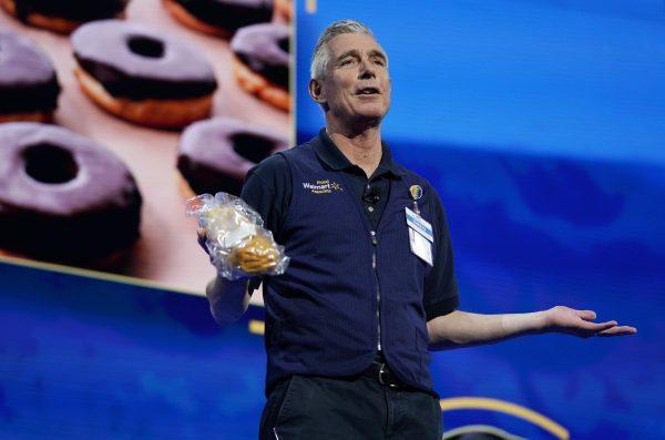 Greg Foran, Walmart U.S. CEO, speaks during the annual shareholders meeting event in Fayetteville, Arkansas, on June 1, 2018. (Rick T. Wilking/Getty Images)