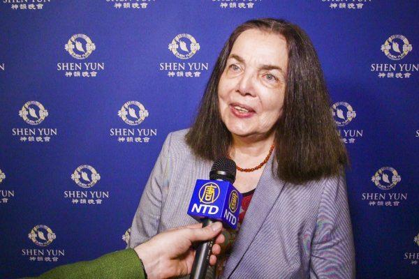 Cornelia Fuchs, a painter, enjoyed Shen Yun Performing Arts at Opera Graz, Austria, on March 25, 2019. (NTD Television)