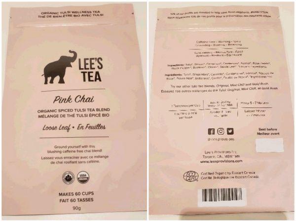 The Canadian Food Inspection Agency issued a Class 2 food recall warning for Lee's Tea pink chai loose leaf tea, 90-grams, on March 27, 2019. (CFIA)