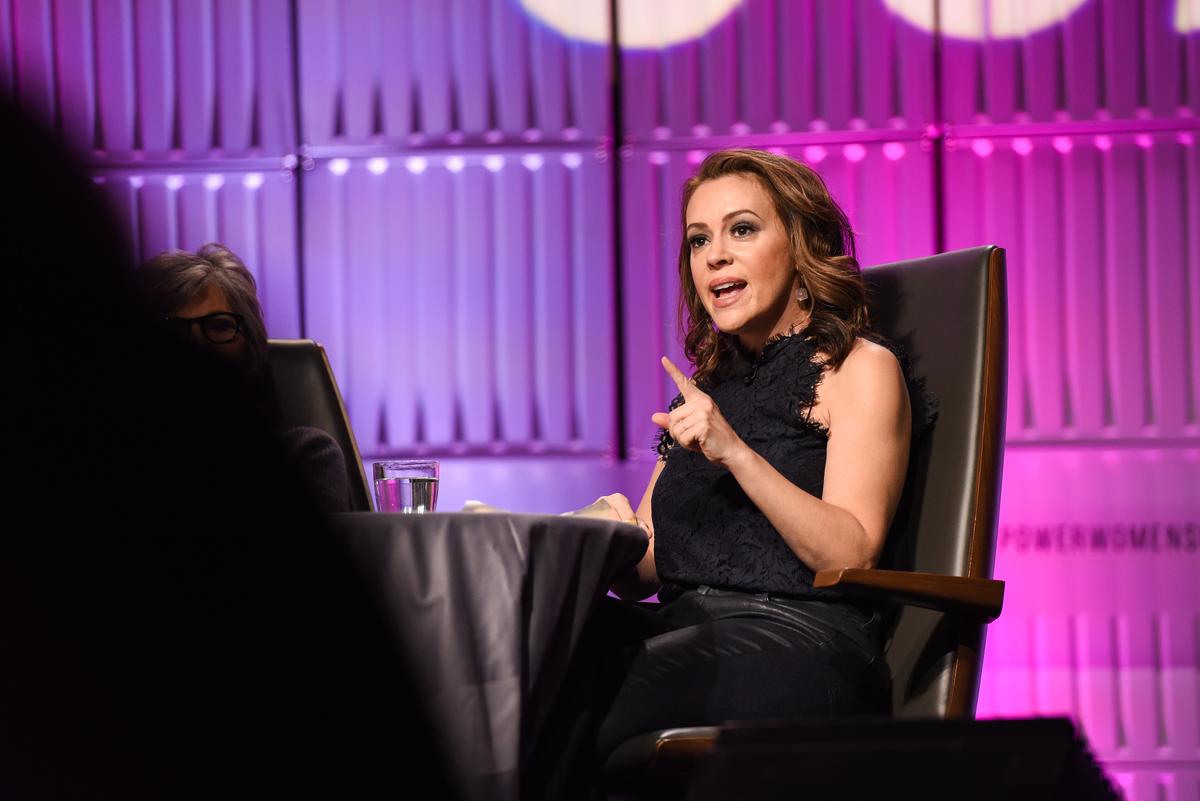 Alyssa Milano attends TheWrap's Power Women Summit at InterContinental Los Angeles Downtown on Nov. 1, 2018 in Los Angeles, California. (Presley Ann/Getty Images)