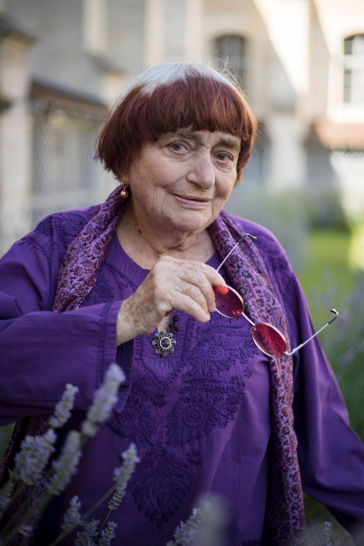 French film director Agnes Varda poses in Paris on July 3, 2018. (Thomas Samson/AFP/Getty Images)