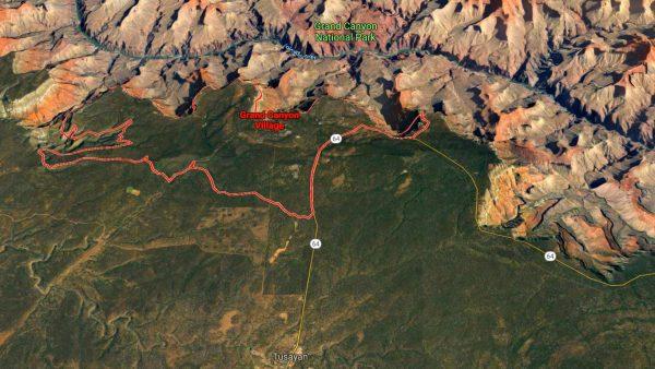 Map shows Grand Canyon Village. (Screenshot/Google Maps)