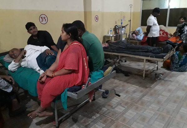 Injured Nepalese rest at a National Medical college and hospital in Birgunj, 136 kilometers (85 miles) south of Kathmandu on March 31, 2019. (Kranti Shah/AFP/Getty Images)