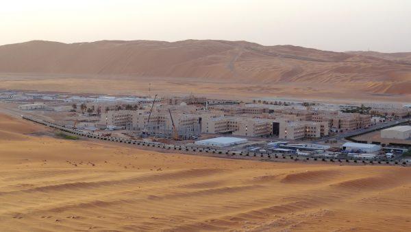Shaybah, the base for Saudi Aramco's Natural Gas Liquids plant and oil production in the surrounding Shaybah field in Saudi Arabia's remote Empty quarter desert close to the United Arab Emirates on May 10, 2016. (Ian Timberlake/AFP/Getty Images)