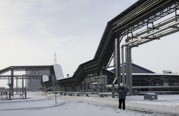 An oil storage tank of the Russian oil pipeline monopoly Transneft is pictured at the Baltic Sea port of Ust-Luga, Russia, on Feb. 26, 2018. (Vladimir Soldatkin/Reuters)