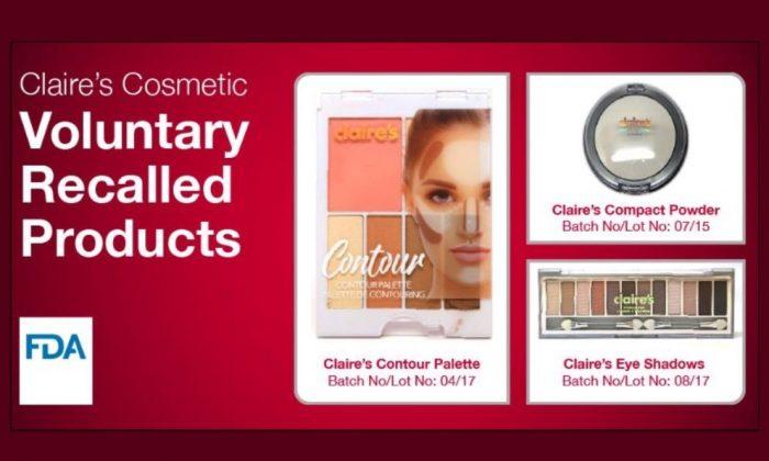 Claire’s Recalls Various Cosmetic Products Due to Possible Asbestos Contamination