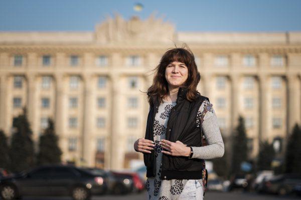 Tatiana Ovcharova, an animator in Kharkiv, says comedian Volodymyr Zelensky’s charisma and appeal to younger voters are among the top reasons she voted for him. (Chris Collison for The Epoch Times)