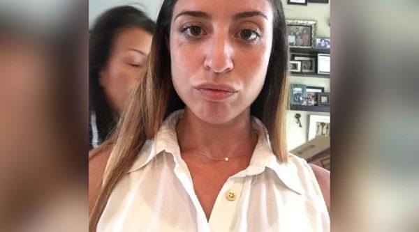 The last photo of Karina Vetrano at her Howard Beach home, taken moments before leaving for a jog, on Aug. 2, 2016, with her mother in the background. (Queens District Attorney’s Office)