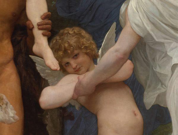 A detail, Cupid, from “La Jeunesse de Bacchus (Youth of Bacchus),” 1884, by William-Adolphe Bouguereau. Oil on canvas, 20 feet by 11 feet. Private collection. (Courtesy of Sotheby’s)