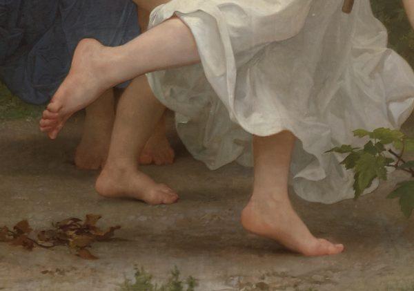 A detail of feet from “La Jeunesse de Bacchus (Youth of Bacchus),” 1884, by William-Adolphe Bouguereau. Oil on canvas, 20 feet by 11 feet. Private collection. (Courtesy of Sotheby’s)