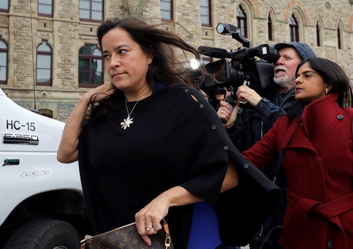 Former Canadian Justice Minister Jody Wilson-Raybould leaves West Block on Parliament Hill in Ottawa, Ontario, Canada, on April 2, 2019. (Chris Wattie/Reuters)