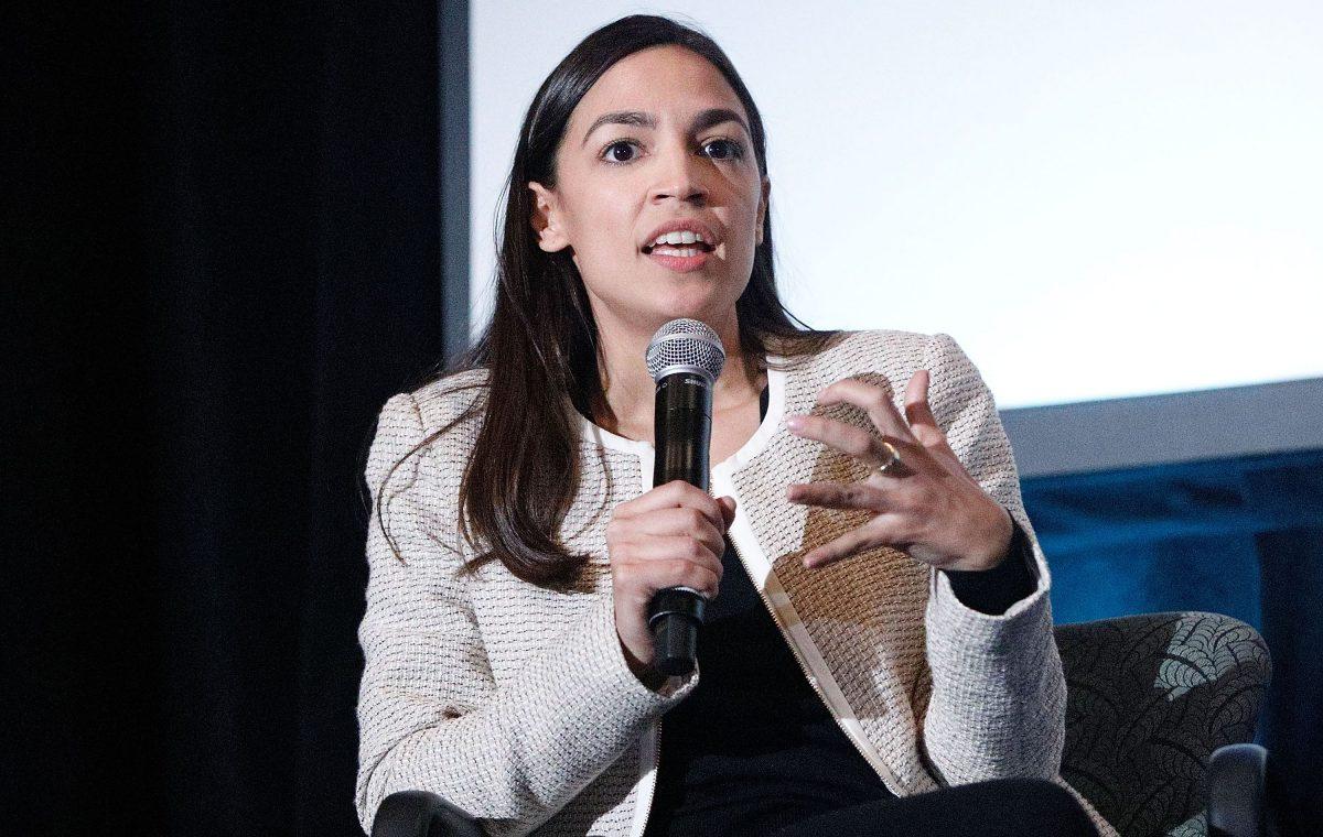 Rep. Alexandria Ocasio-Cortez at the Diana Center at Barnard College in New York on March 3, 2019. (Lars Niki/Getty Images for The Athena Film Festival)