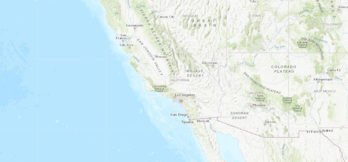 The epicenter was located about 5 miles east of Yorba Linda, in Orange County, and about 30 miles from Los Angeles. (USGS)
