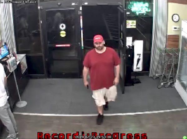 The suspect seen entering a store minutes before the attack in Oakland Park, Florida, on Feb. 23, 2019. (Broward Sheriff’s Office)