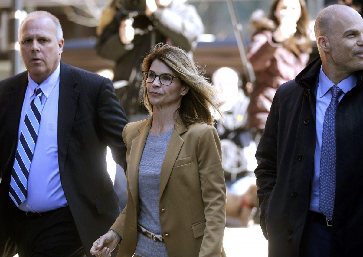Actress Lori Loughlin arrives at federal court in Boston to face charges in a nationwide college admissions bribery scandal on April 3, 2019. (Steven Senne/AP Photo)