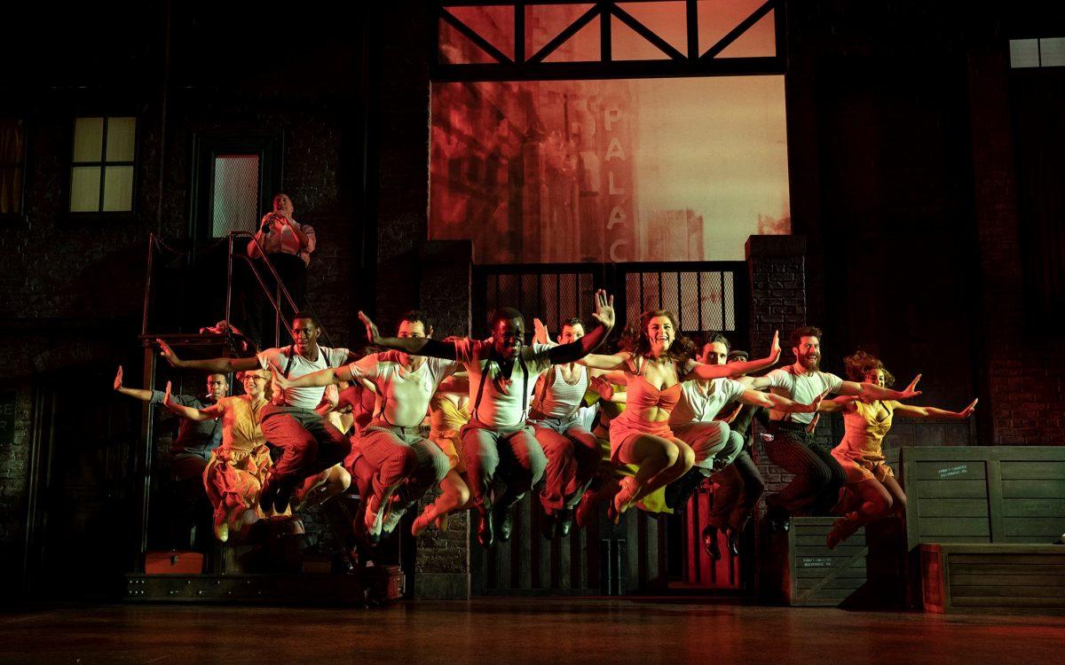 James T. Lane and the Roundabout company of “Kiss Me, Kate,” in a moment of the excellent choreography by Warren Carlyle. (Joan Marcus)