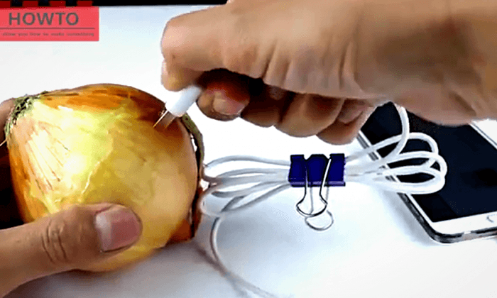 Charging Your Phone With an Onion: A Joke or An Ultimate Life Hack?