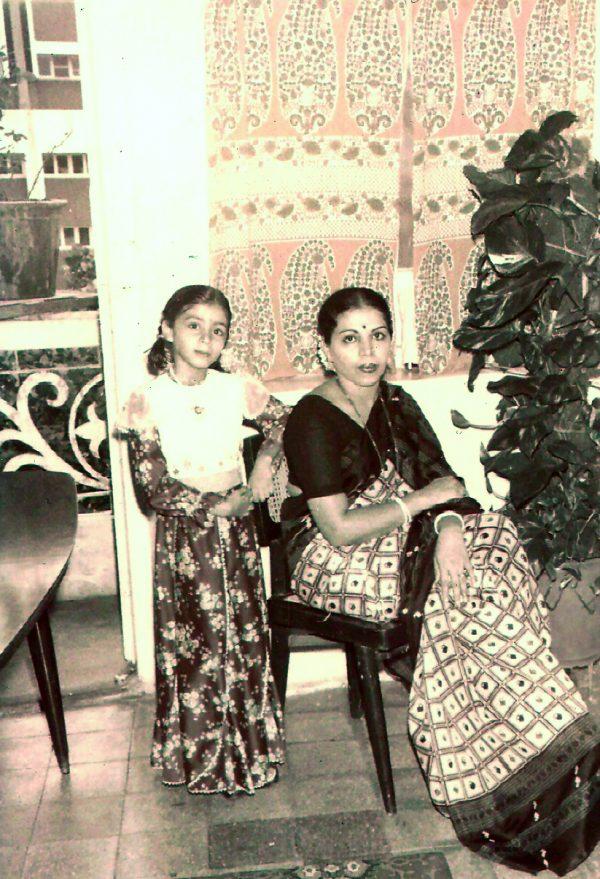 Nandita Godbole (L) with her mother. (Courtesy of Nandita Godbole)