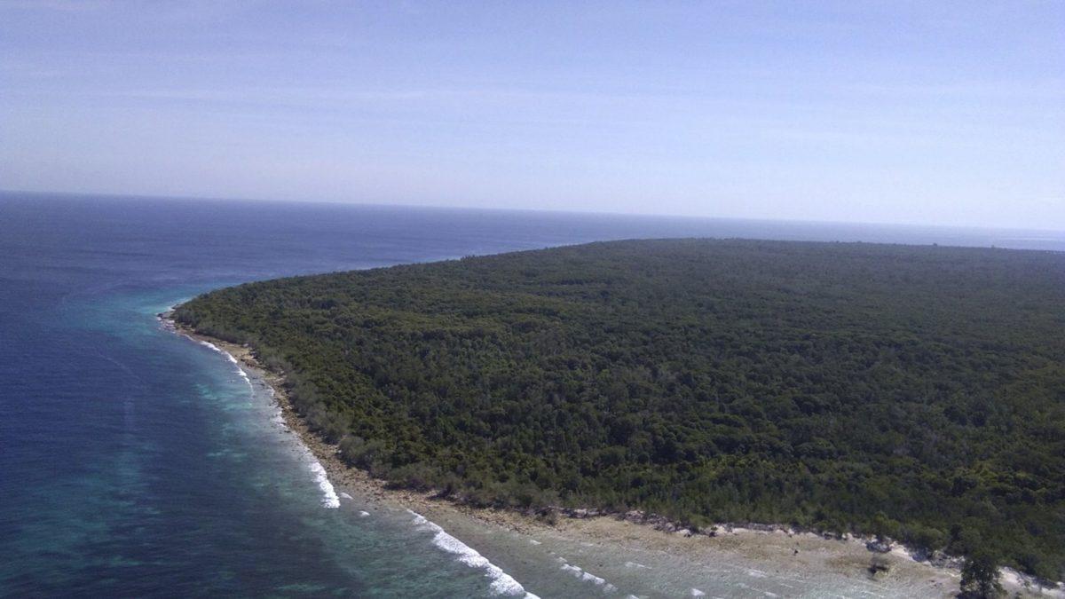 The island where an Indonesian hostage held by Muslim terrorists was rescued by Philippine troops in Sulu province in southern Philippines, on April 5, 2019. (WestMinCom Armed Forces of the Philippines via AP)